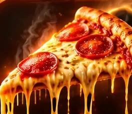 Pizza recién preparada